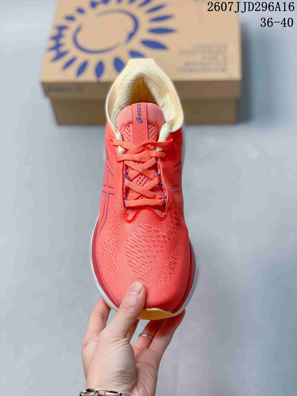 Women's ASICS GEL-Nimbus 25 Running Shoes Coral Pink - product image from the listing.