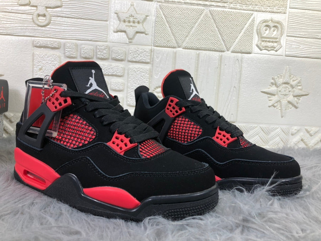 Air Jordan 4 Tattoo Black Red Sneakers CT8527-016 - product image from the listing.