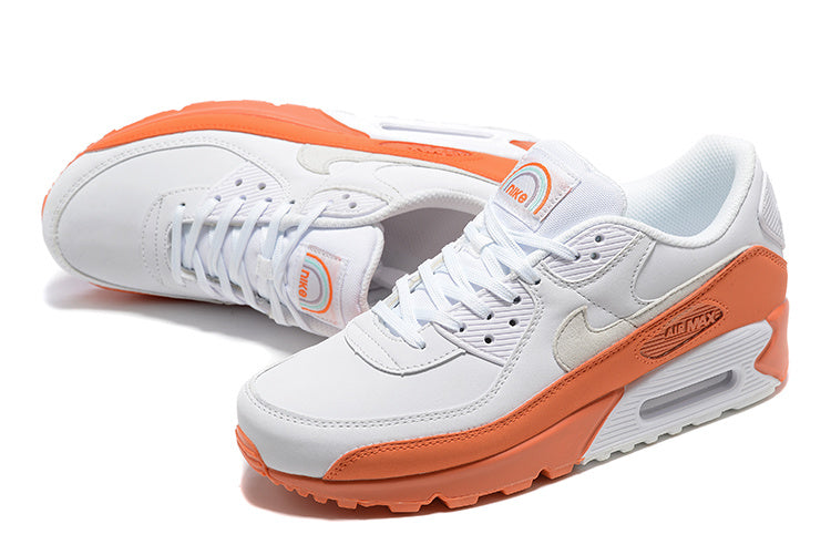 Nike Air Max 90 Sneakers in White Orange DM0956-100 - product image from the listing.