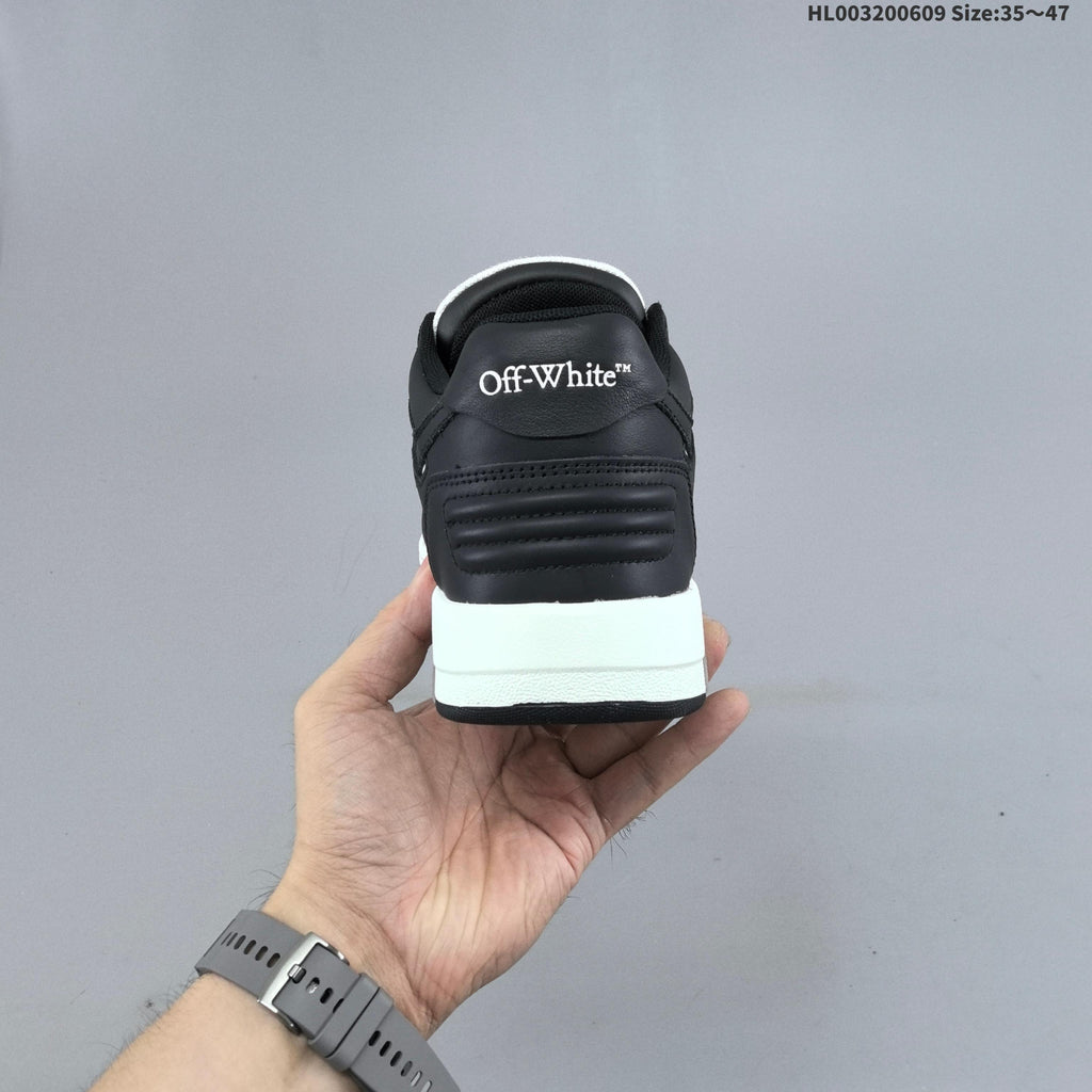 Black and White Off-White Out Of Office Sneakers - product image from the listing.