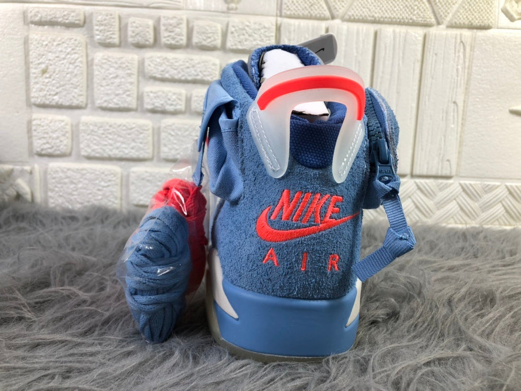Jordan AJ6 Travis Sky High-Top Sneakers in Blue - product image from the listing.