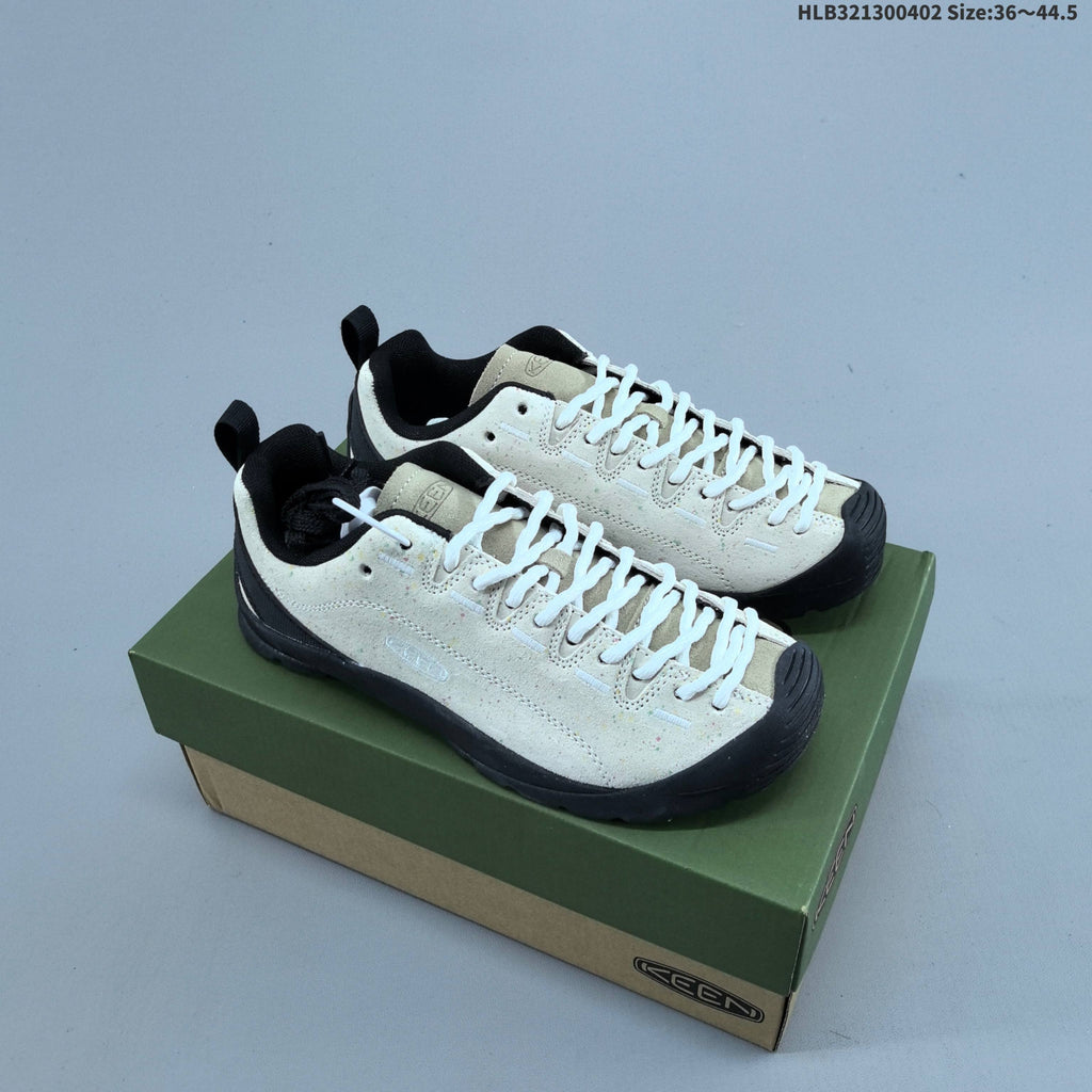 KEEN Jasper Low-Cut Outdoor Sneakers, Cream and Black, 1022266 - product image from the listing.