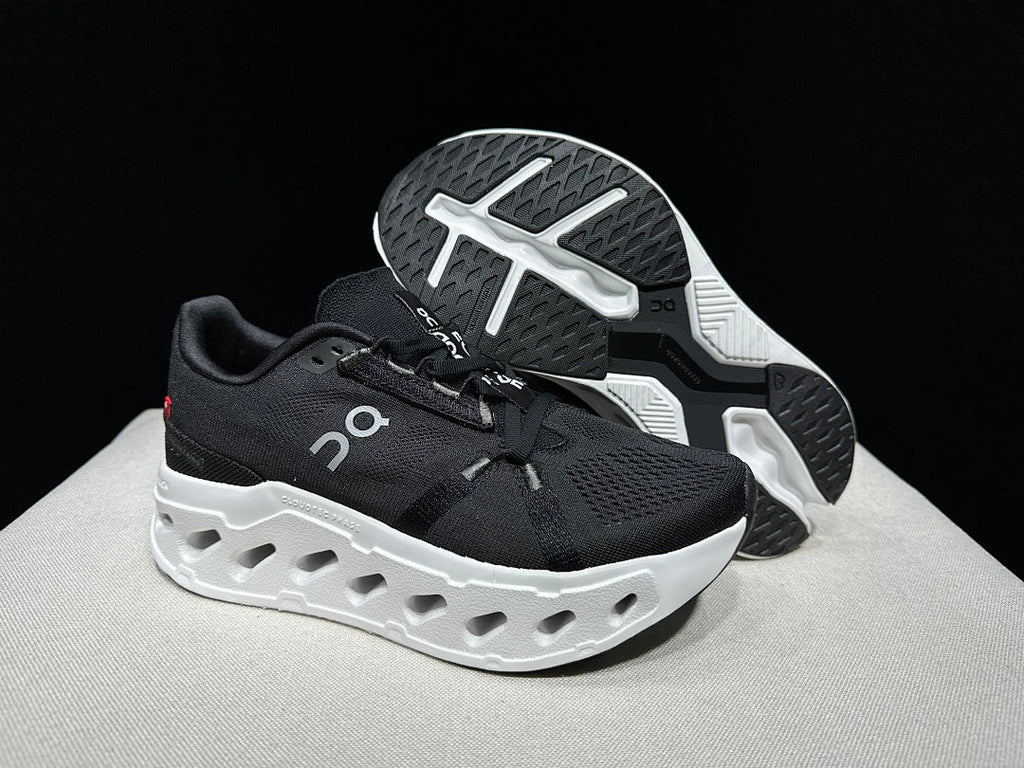 On CloudEclipse Running Shoes in Black and White - product image from the listing.
