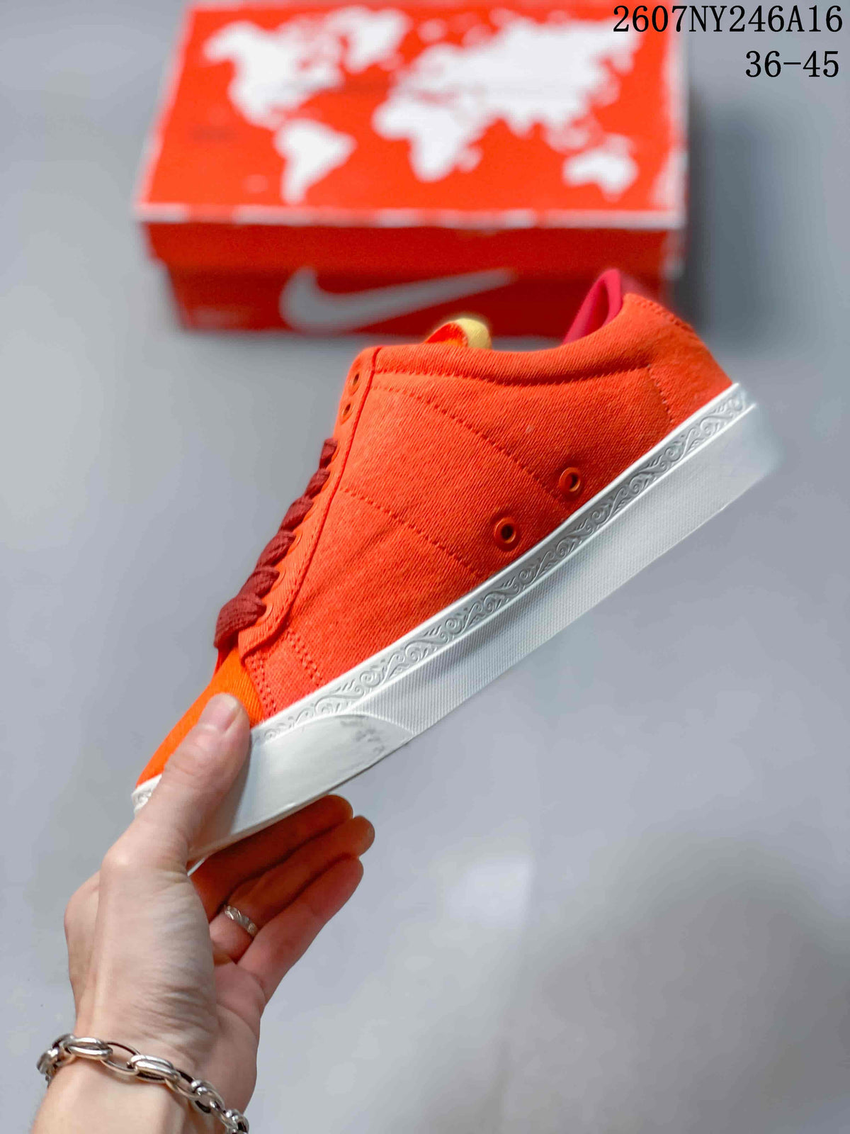 Nike Devin Booker Blazer Low Sneakers in Orange 2607NY246A16 - product image from the listing.