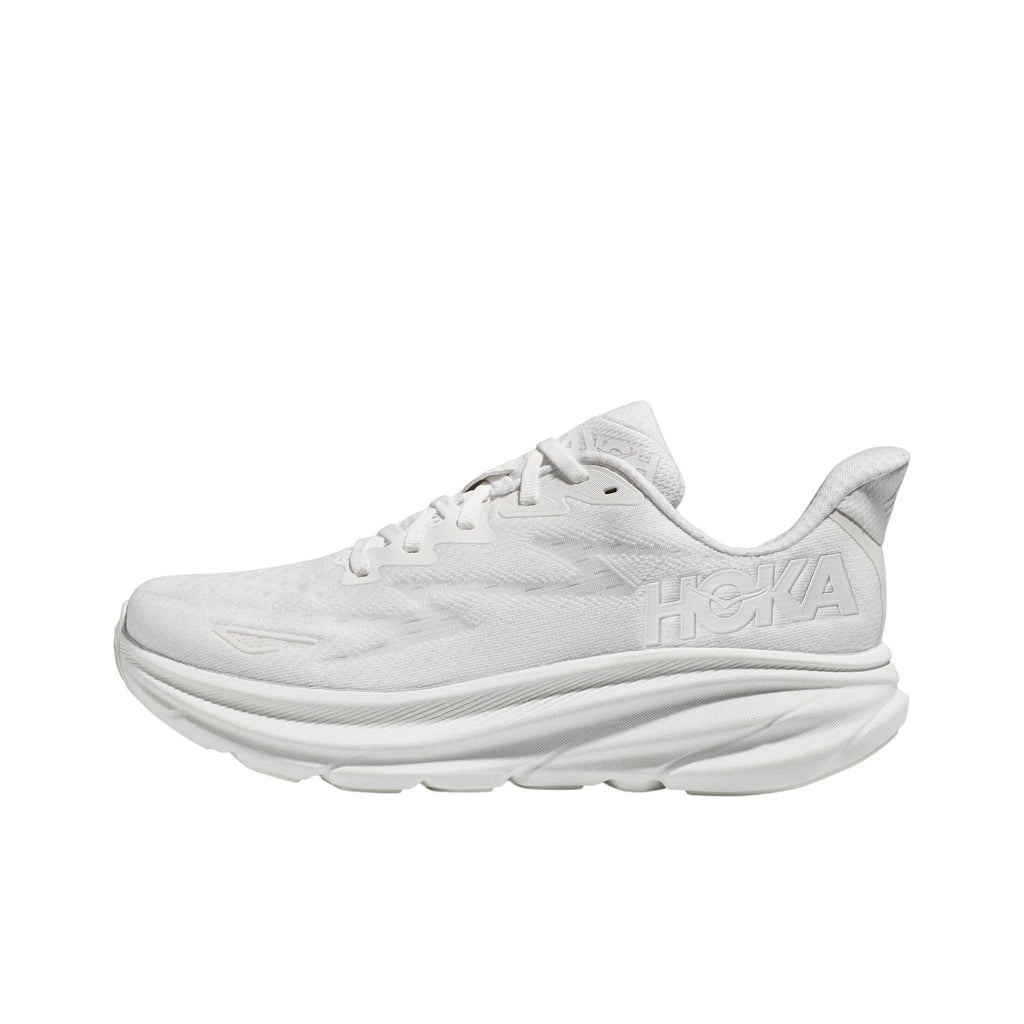 HOKA Clifton 9 Running Sneakers in White - product image from the listing.
