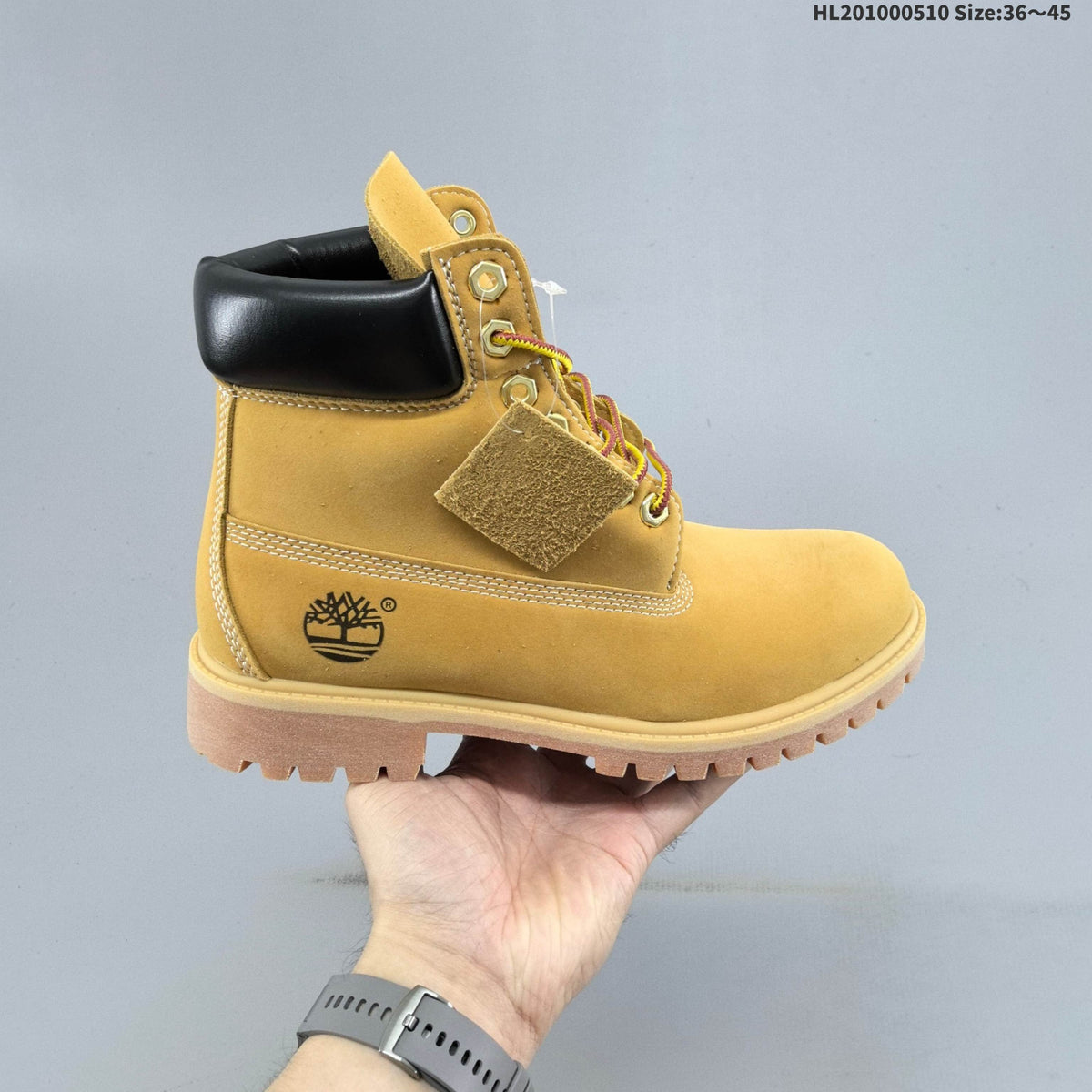 Timberland Yellow High-Cut Lace-Up Boots - product image from the listing.