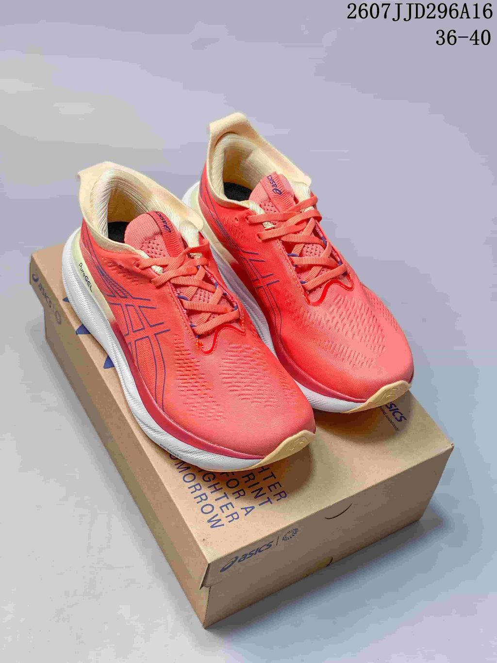 Women's ASICS GEL-Nimbus 25 Running Shoes Coral Pink - product image from the listing.