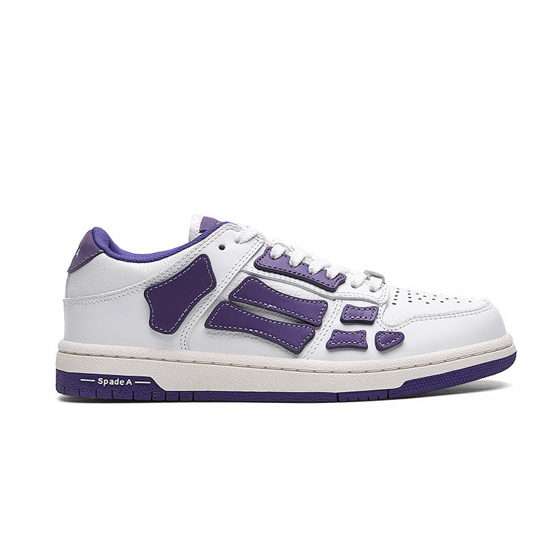 White and Purple Spade A Low-Top Sneakers - product image from the listing.