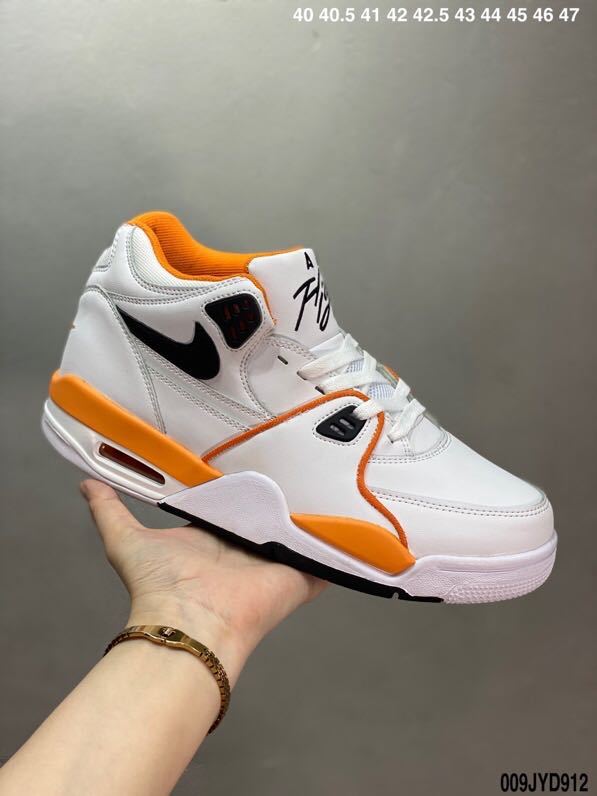 Nike Air Flight 89 Sneakers in White Orange Black - product image from the listing.