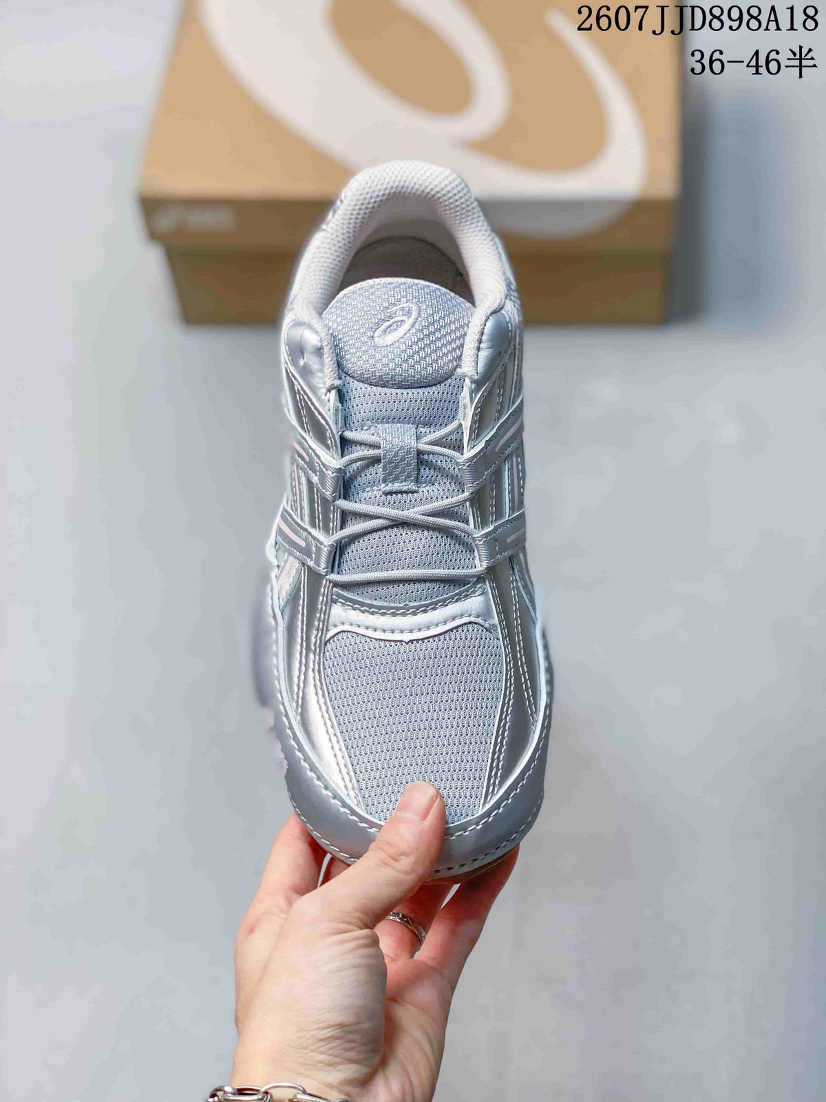 ASICS Hypersync Silver Mesh Retro Sneakers for Running 2607JJD898A18 - product image from the listing.