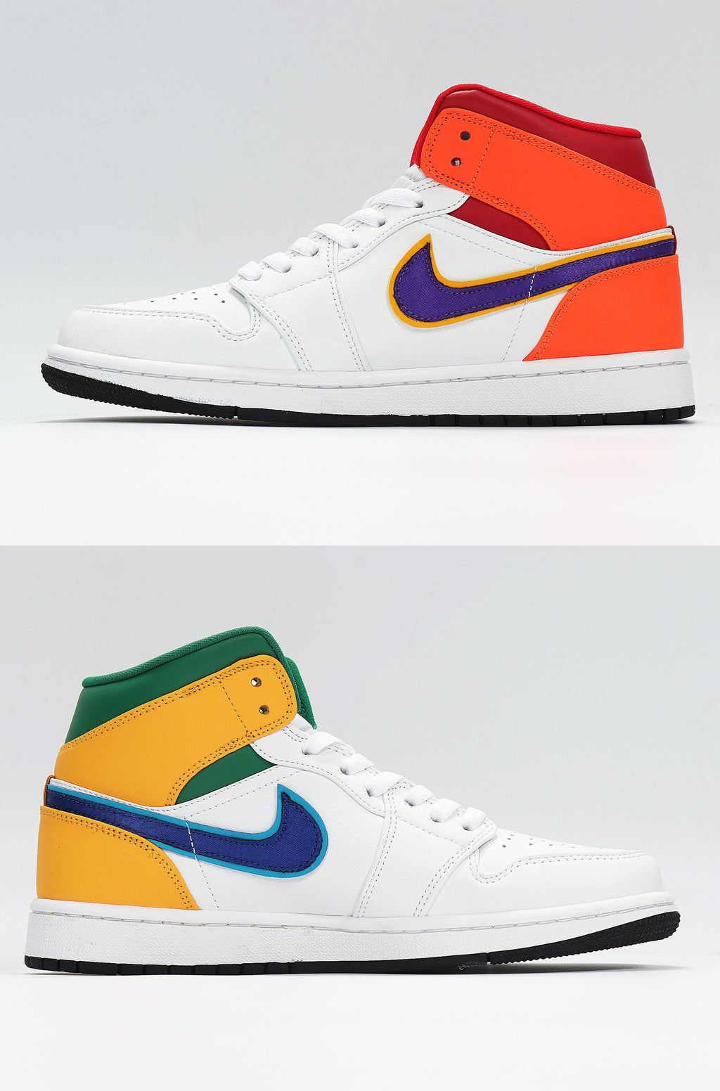 Rainbow Sneakers, Style - Jordan 1 Retro High OG 554725-128 - product image from the listing.