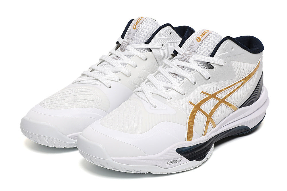ASICS Sky Elite FF Volleyball Shoes in White Gold - product image from the listing.