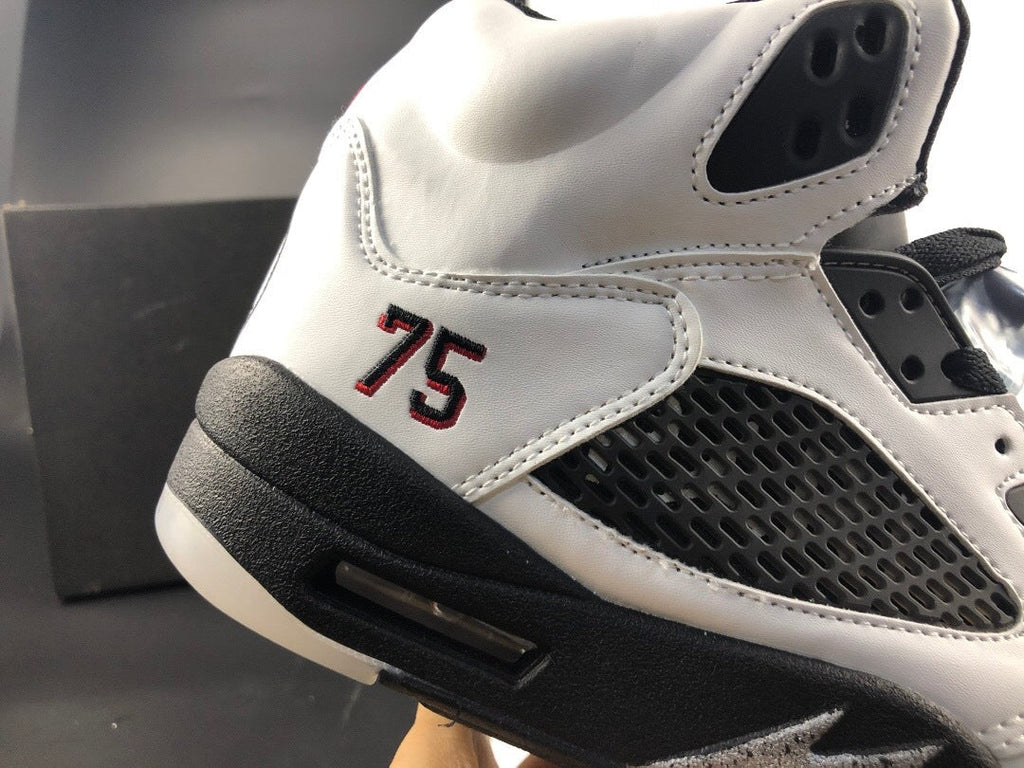 Jordan 5 Retro White Paris High-Cut Sneakers - product image from the listing.