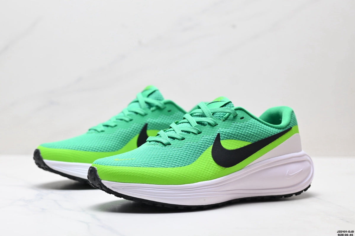 Teal and Lime Nike Revolution 8 Running Shoes - product image from the listing.