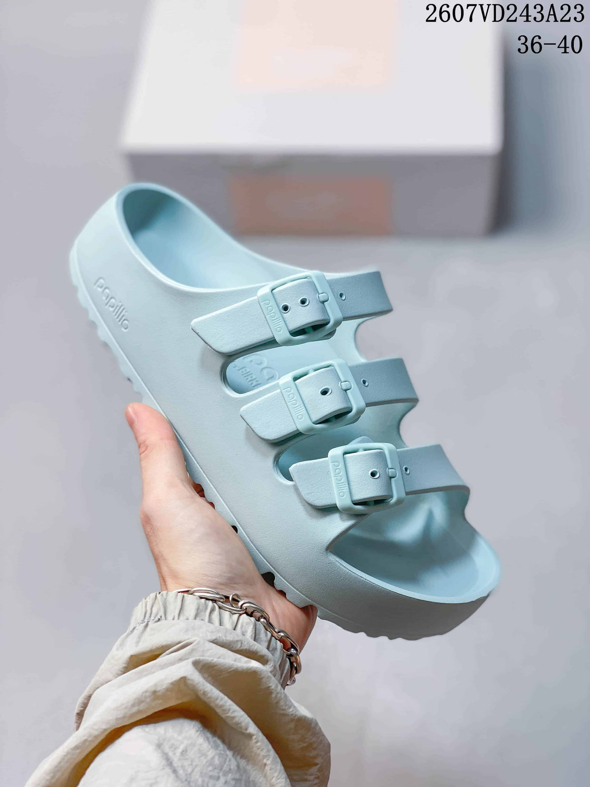 Papillio Arizona ESD Three-Strap Sandals by Birkenstock - product image from the listing.