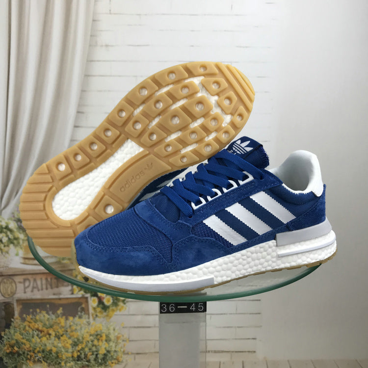 adidas ZX 500 RM Blue Boost Trainers - product image from the listing.