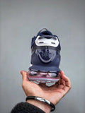 Navy and White Nike Air Max 270 React Sneakers - product image from the listing.