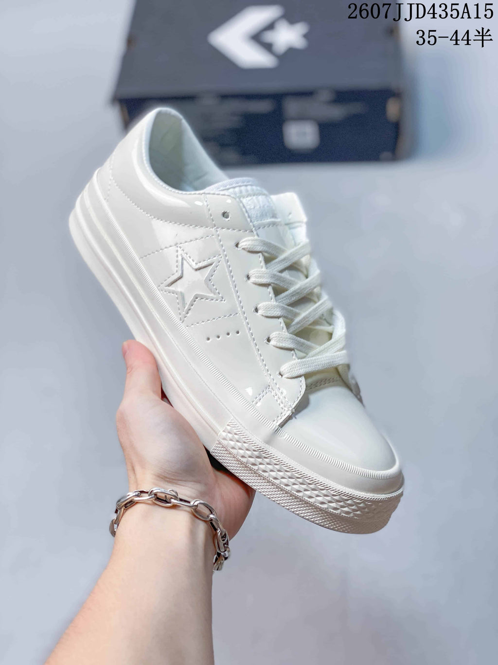 Converse One Star J Sneakers in White 07JJD435A1 - product image from the listing.