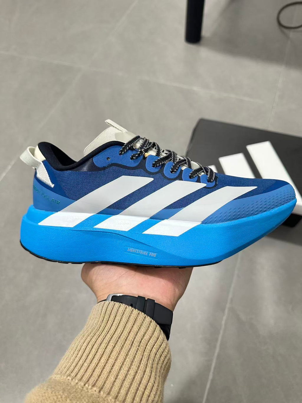 Adidas Terrex Agravic Speed Ultra Trail Running Shoes in Blue - product image from the listing.