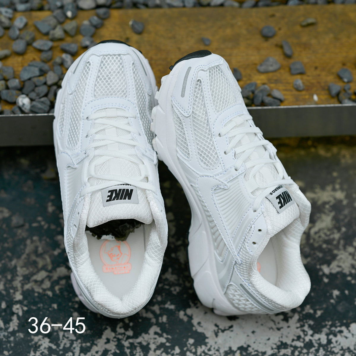 Nike Air Zoom Vomero 5 Running Sneakers in White - product image from the listing.