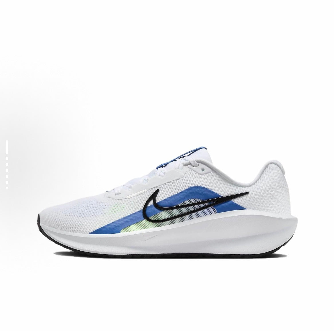 Nike Downshifter 13 Running Shoes in White Blue FD6454-103 - product image from the listing.