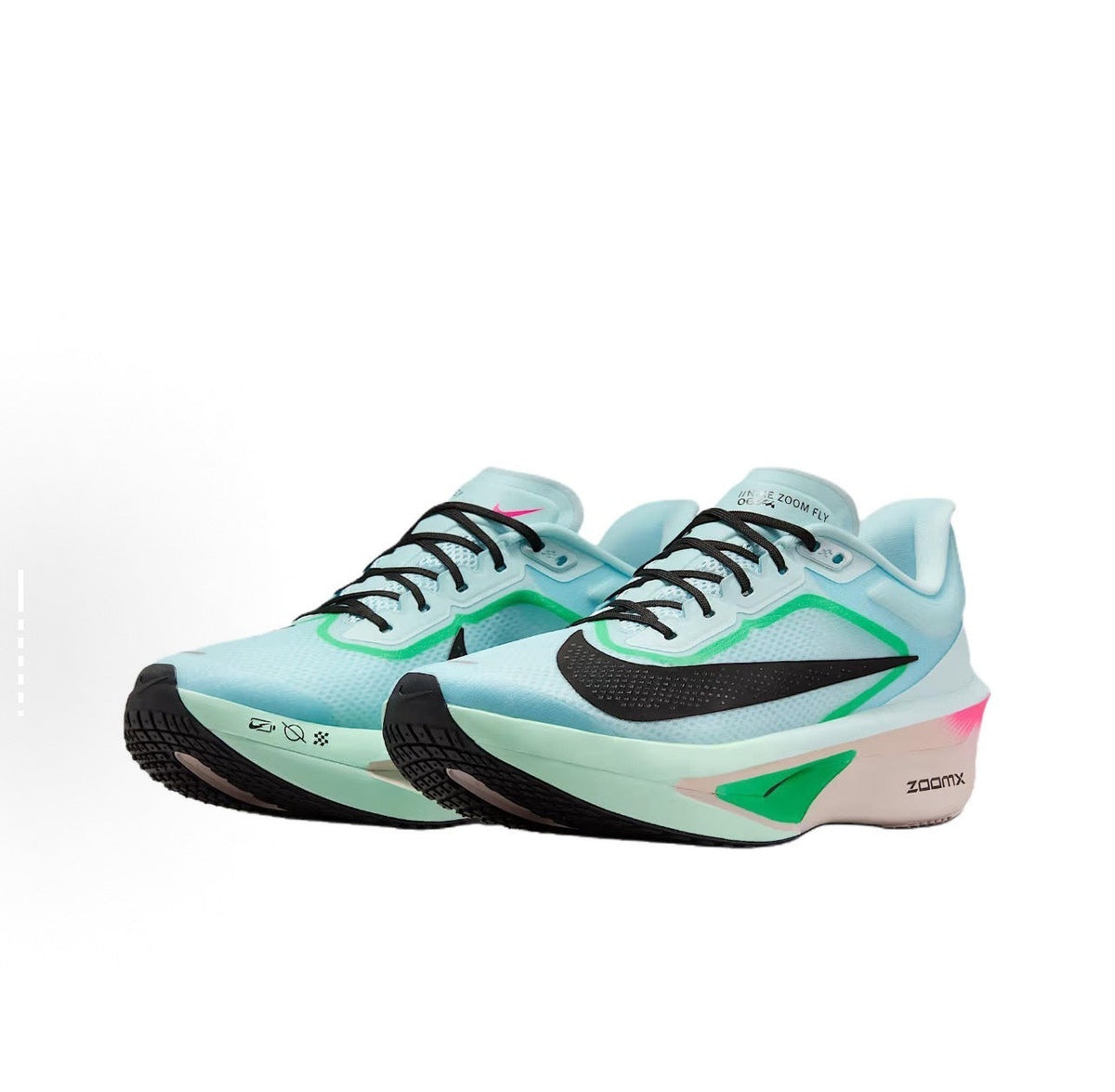 Light Blue Nike Zoom Fly 6 Running Shoes - product image from the listing.