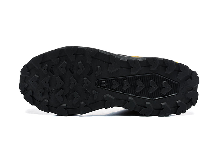 The North Face Yellow and Black Low-Cut Trail Sneakers - product image from the listing.