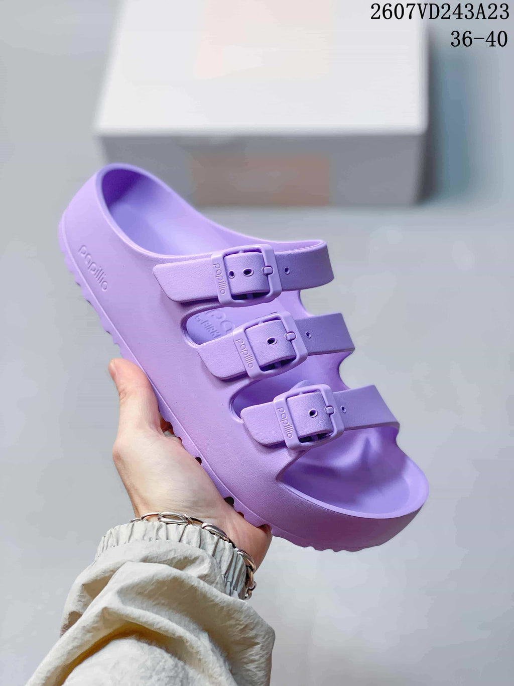 Papillio Arizona ESD Three-Strap Sandals by Birkenstock - product image from the listing.