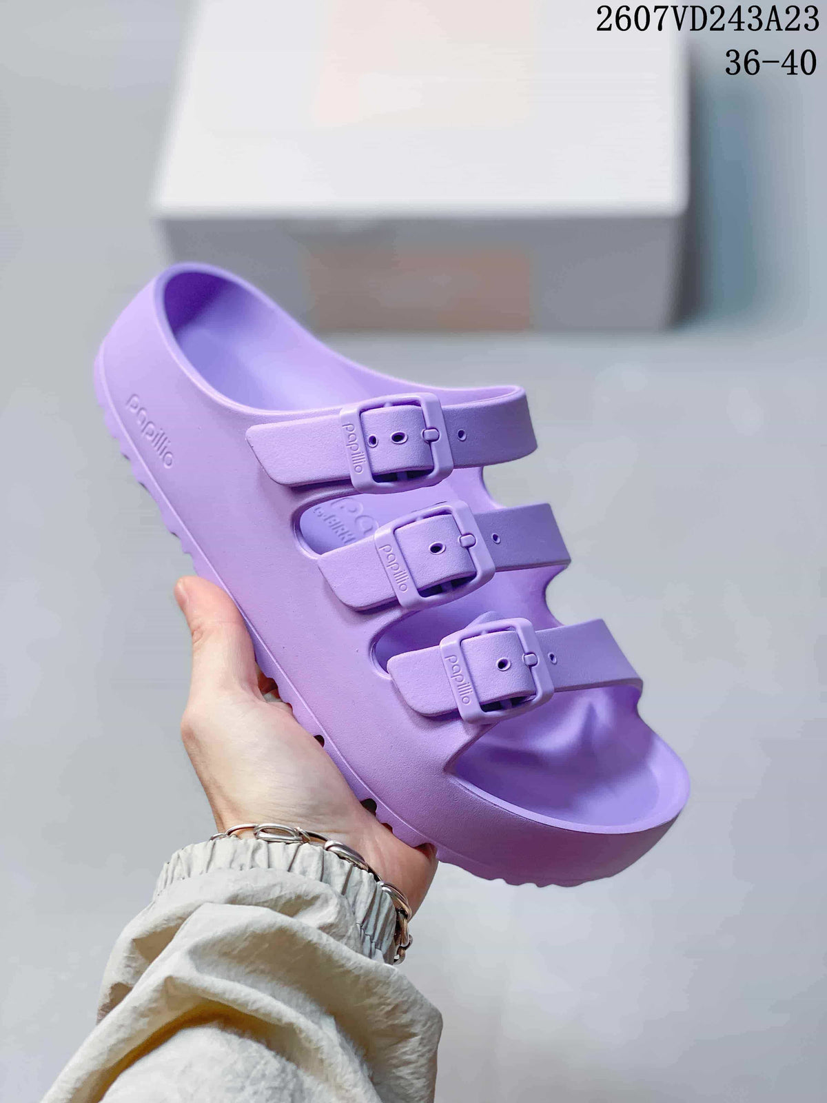 Papillio Arizona ESD Three-Strap Sandals by Birkenstock - product image from the listing.
