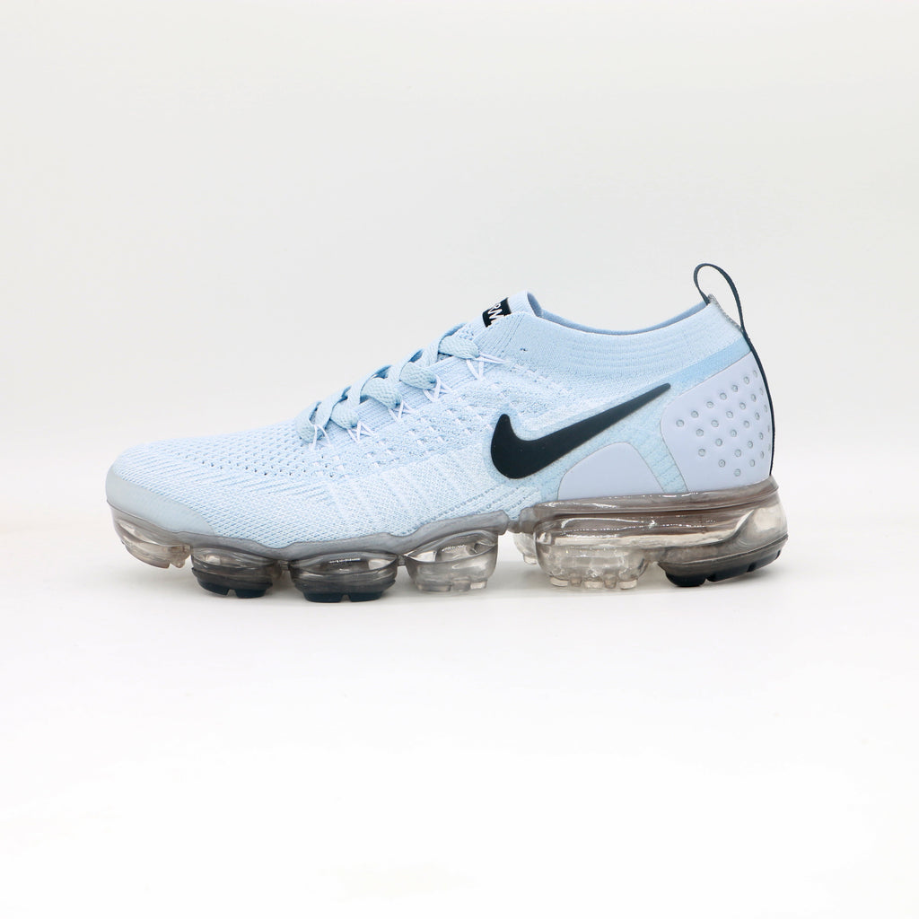 Light Blue Nike Air VaporMax Flyknit Sneakers - product image from the listing.
