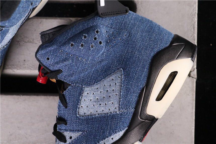 Air Jordan 6 Washed Denim Sneakers - product image from the listing.