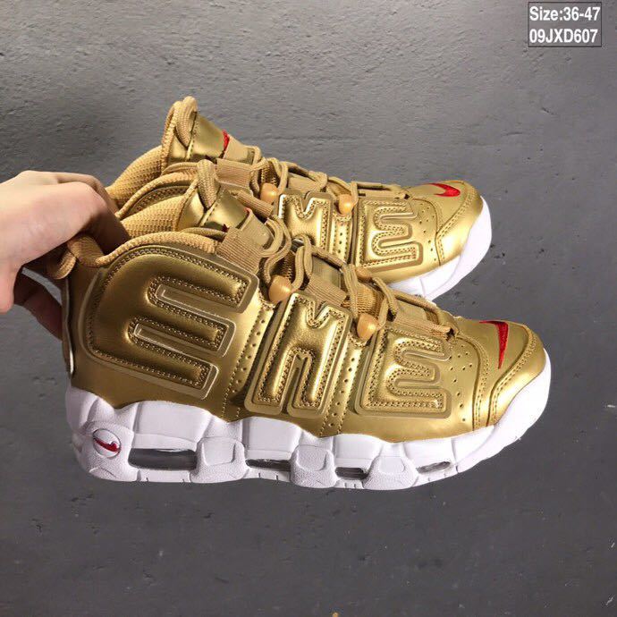 Nike Air More Uptempo Sneakers in Gold 09JXD607 - product image from the listing.