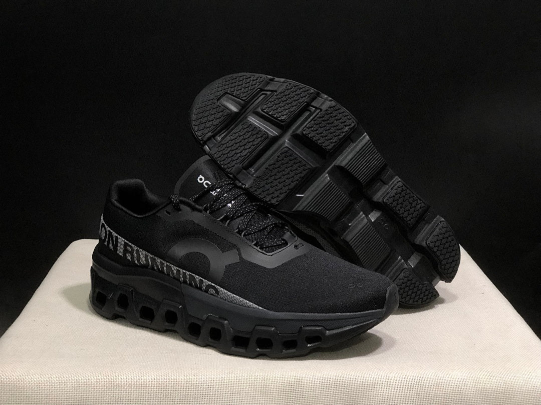 On Cloudmonster 2 Black and Ash Shoes for Running - product image from the listing.