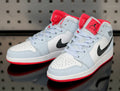 Air Jordan 1 Mid Half Sneakers in Blue Black White - product image from the listing.