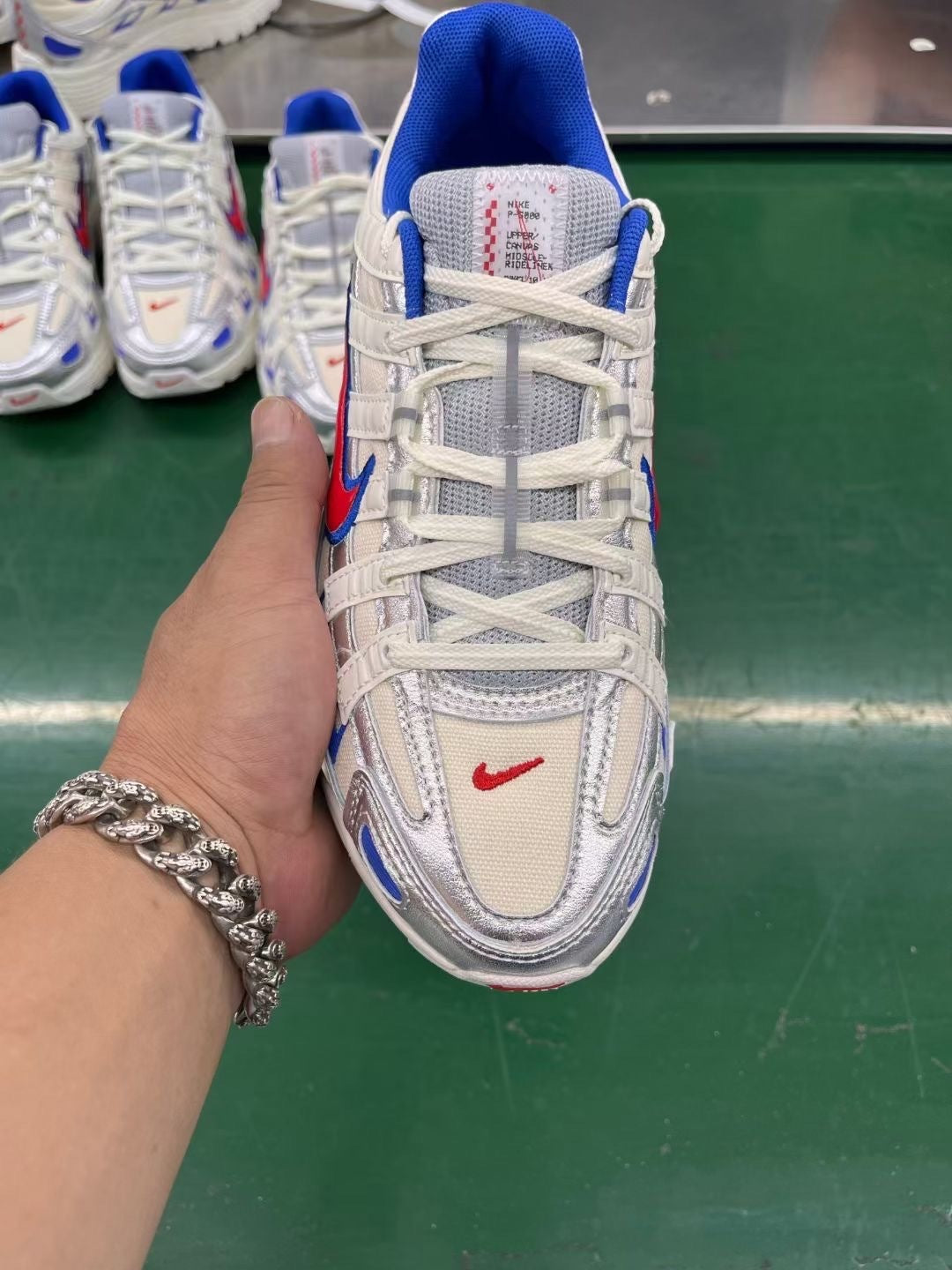 Nike P-6000 Sneakers in White Blue CJ7789-162 - product image from the listing.