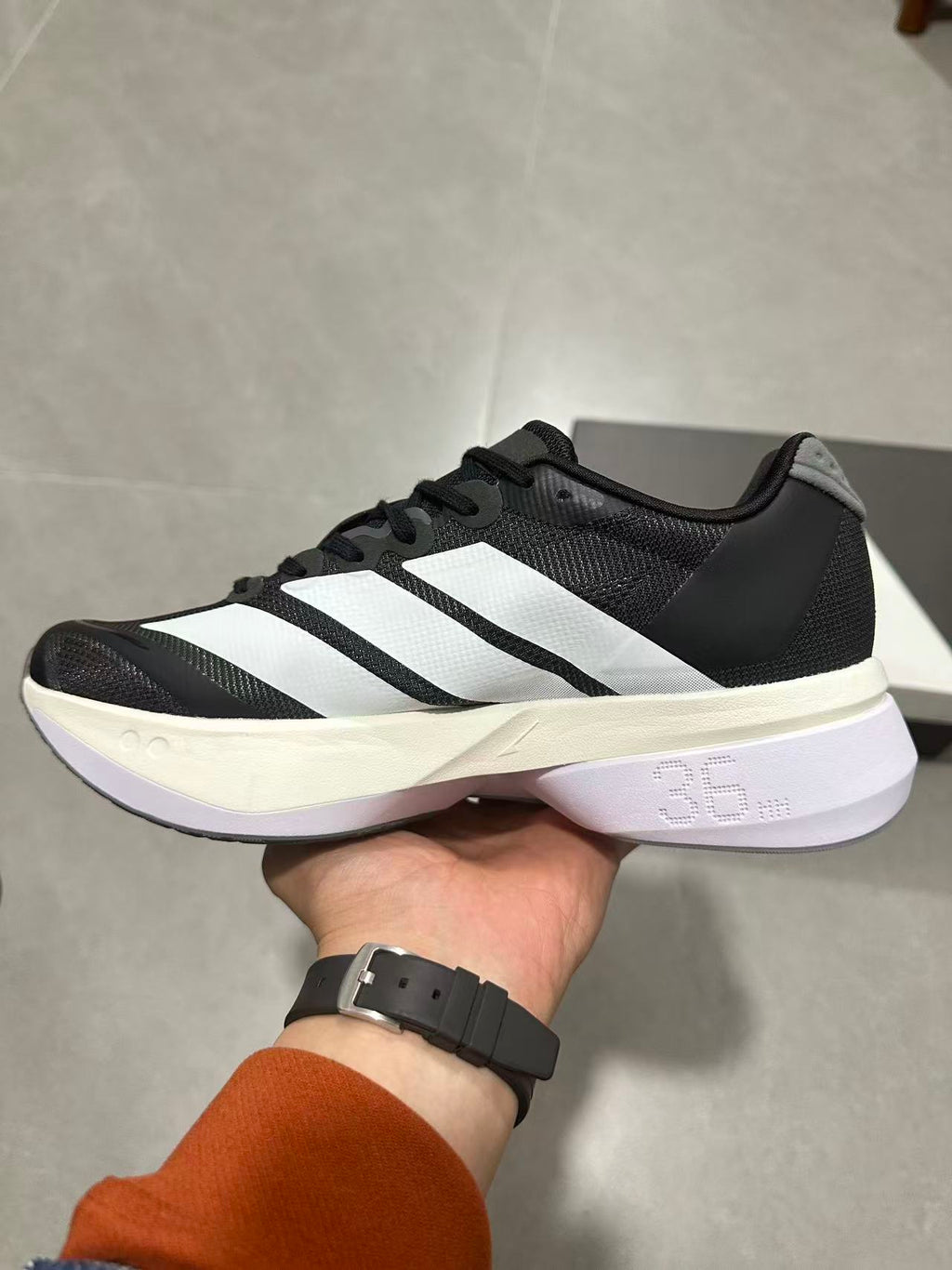 Nike Adizero Lightstrike Pro Running Shoes in Black White JS4938 - product image from the listing.