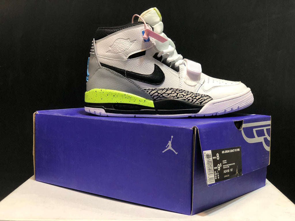 Jordan Legacy 312 Command Force Sneakers in White Black AQ4160-107 - product image from the listing.