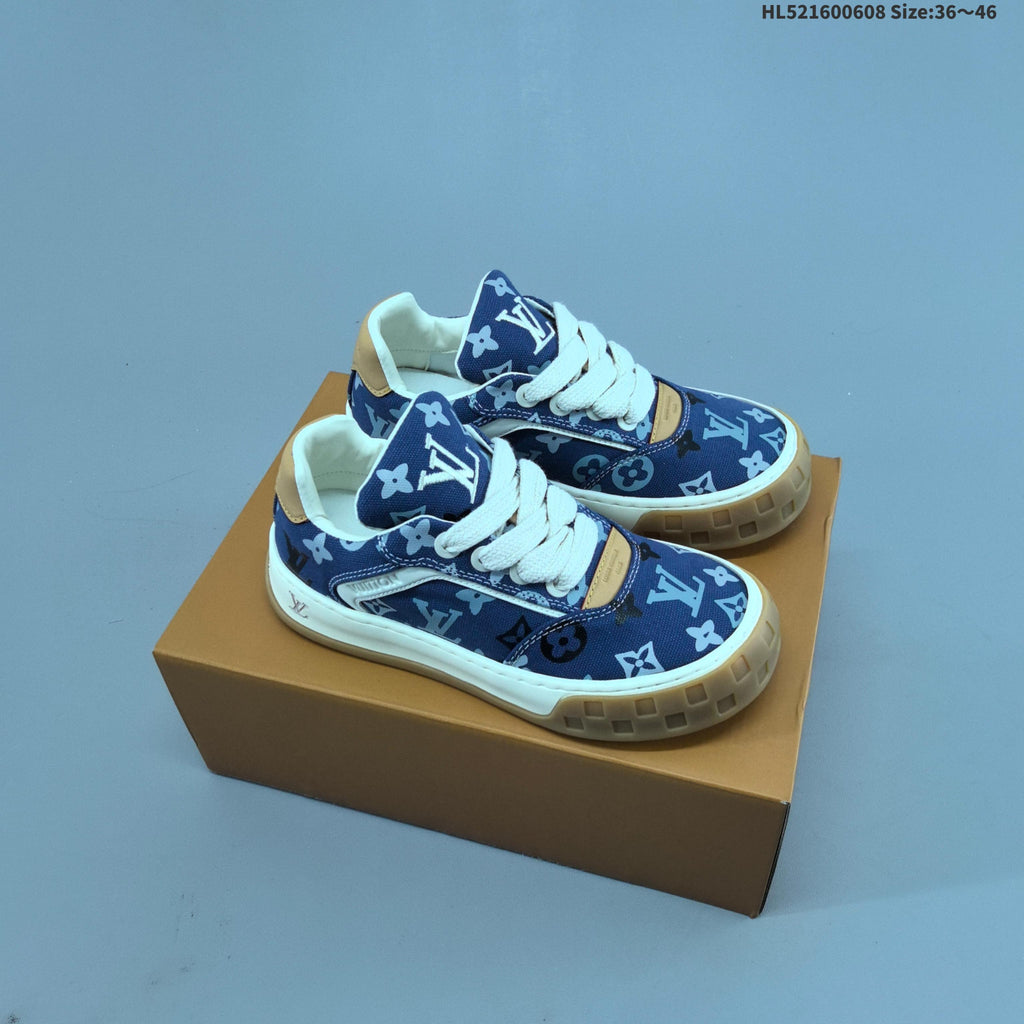 Louis Vuitton Tilted Low Trainers Blue Monogram - product image from the listing.