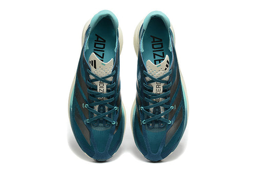 Adidas Adizero Adios Pro 3 Running Shoes in Blue Green - product image from the listing.