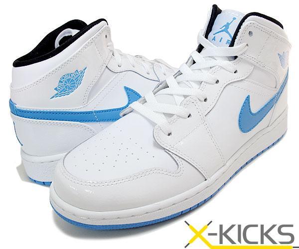 Air Jordan 1 High White and Royal Blue Sneakers - product image from the listing.