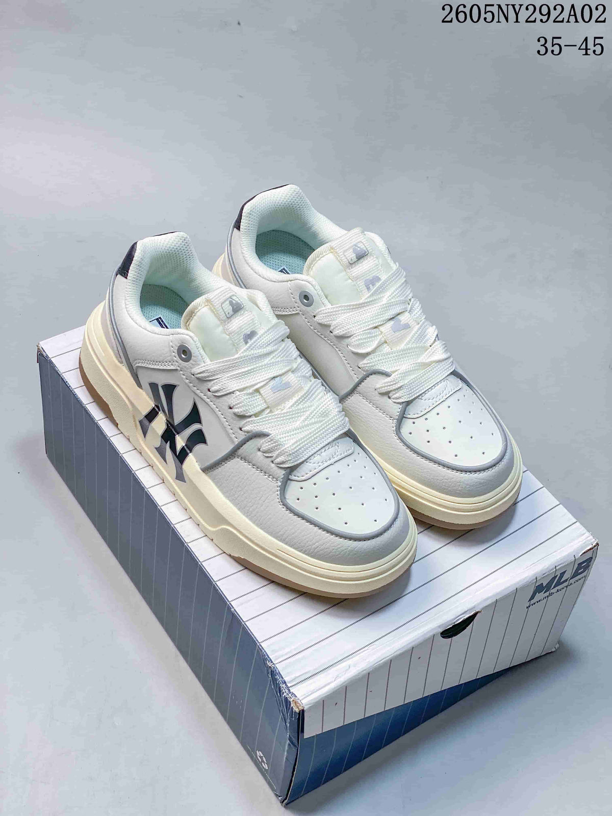 MLB Low-Top Sneakers in White and Cream 2605NY292A02 - product image from the listing.
