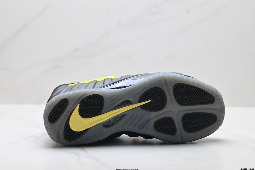 Nike Air Foamposite One Black Neon Sneakers in Yellow - product image from the listing.
