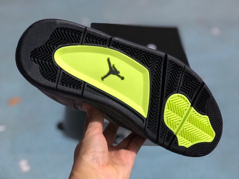 Jordan 4 Retro Sneakers in Gray Green - product image from the listing.
