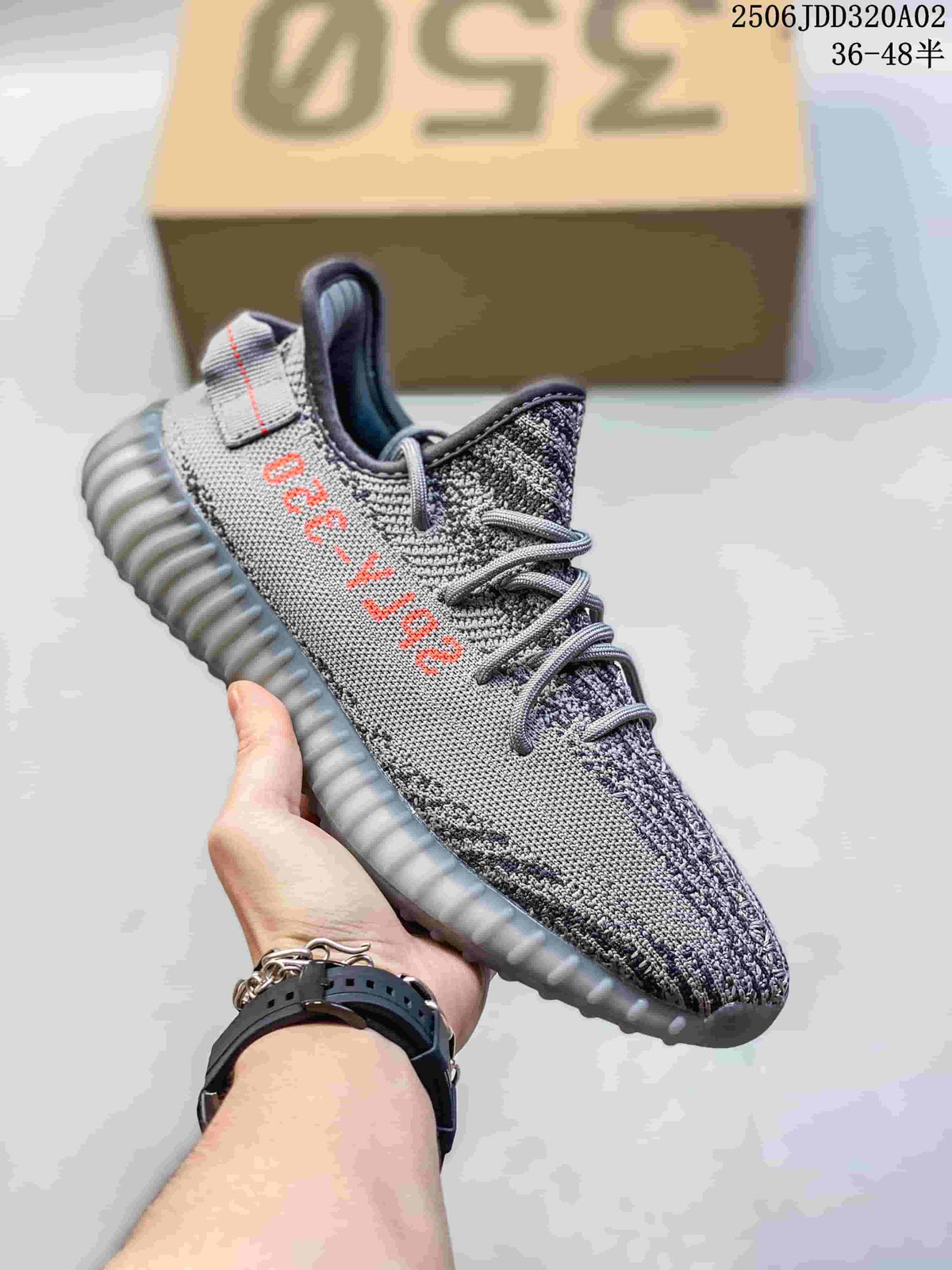 Adidas Yeezy Knit Trainers with Ribbed Sole - product image from the listing.