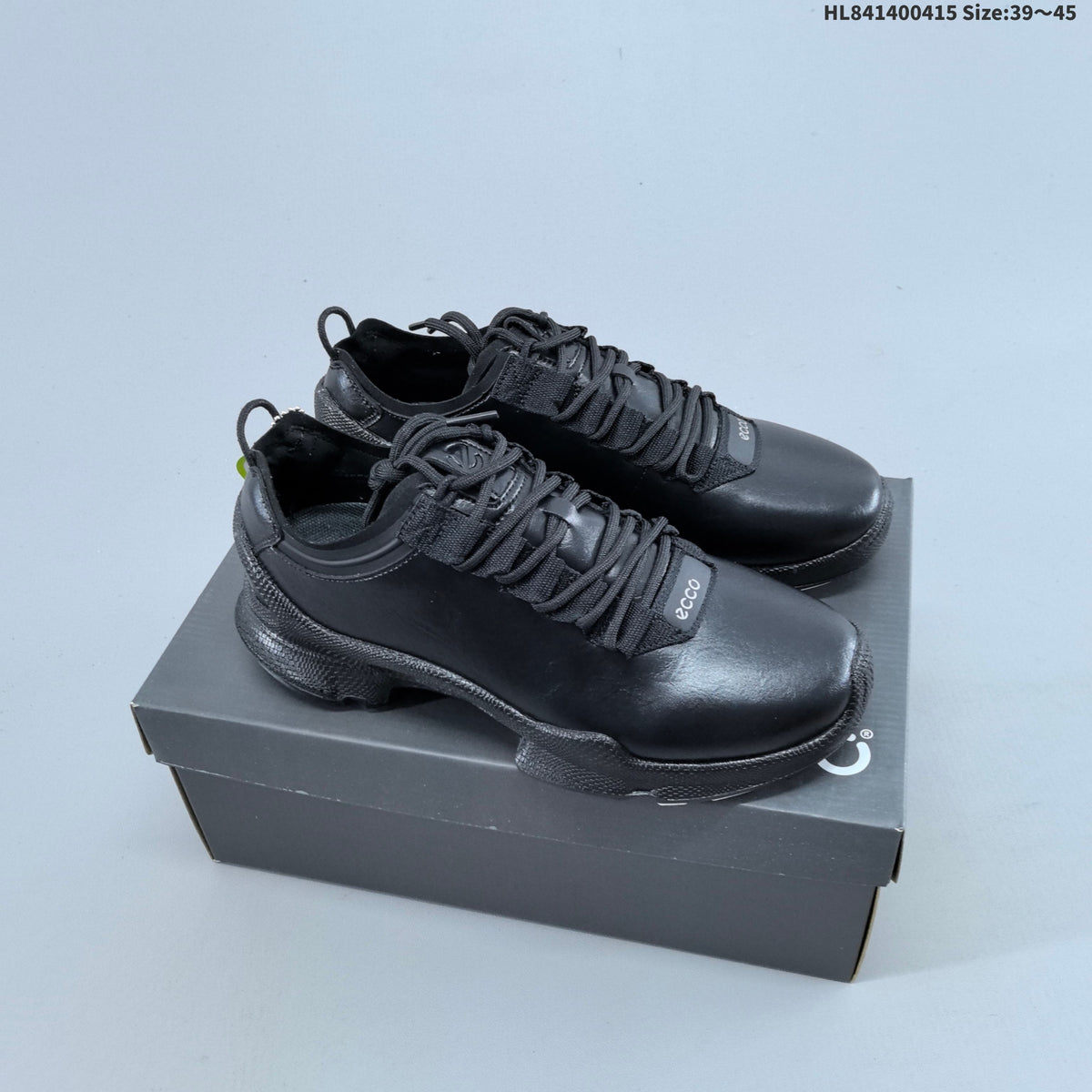 Men's ECCO Black Casual Sneakers with Lace-Up Design - product image from the listing.