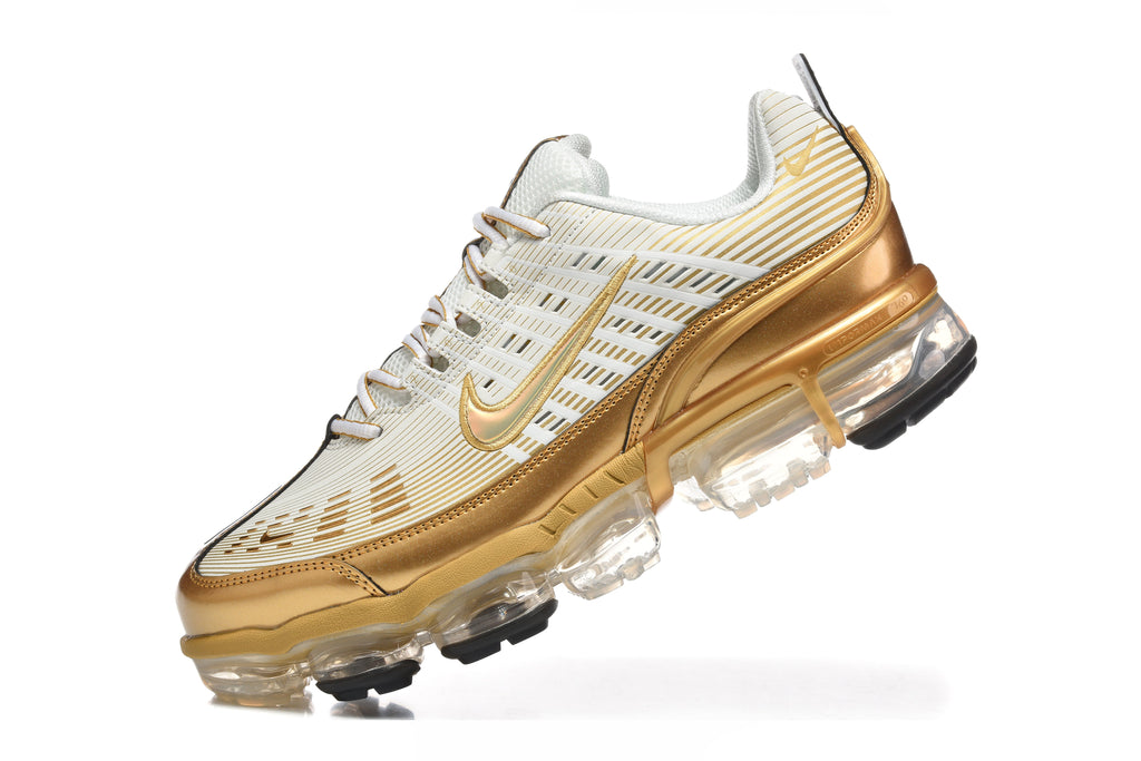 Nike Air VaporMax 360 in White Metallic Gold Black CK9670-101 - product image from the listing.