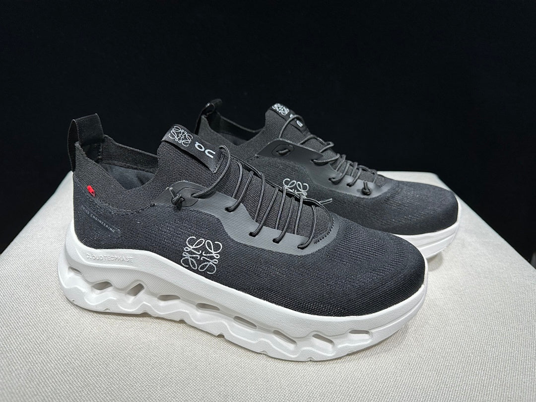 On x LOEWE Cloudtilt Sneakers in Black White - product image from the listing.