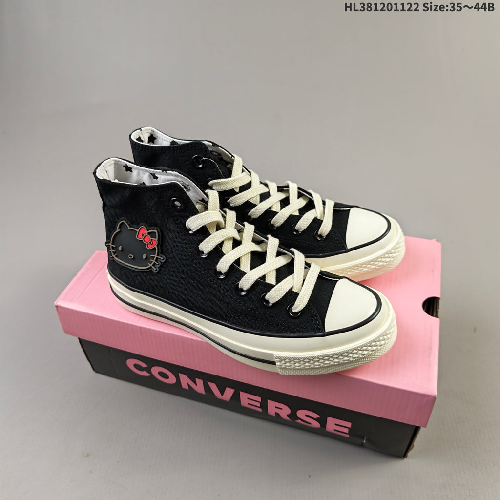 Converse Hello Kitty Black High-Cut Sneakers, HL381201122 - product image from the listing.