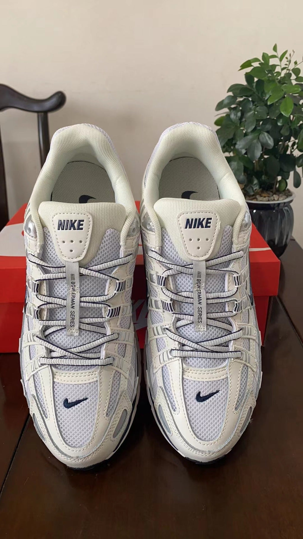 Nike P-6000 Sneakers in White Navy CD6404-108 - product image from the listing.