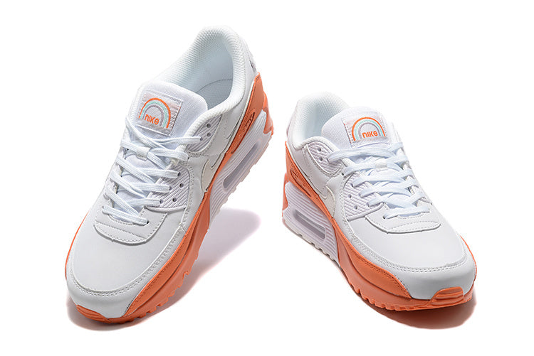 Nike Air Max 90 Sneakers in White Orange DM0956-100 - product image from the listing.